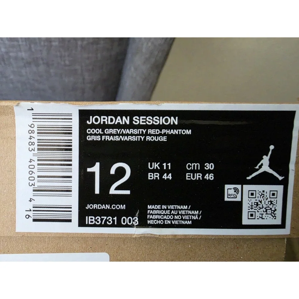Jordan Session Cool Grey Phantom Men's Low Top Lace-Up Sneaker Size US 12 Men
